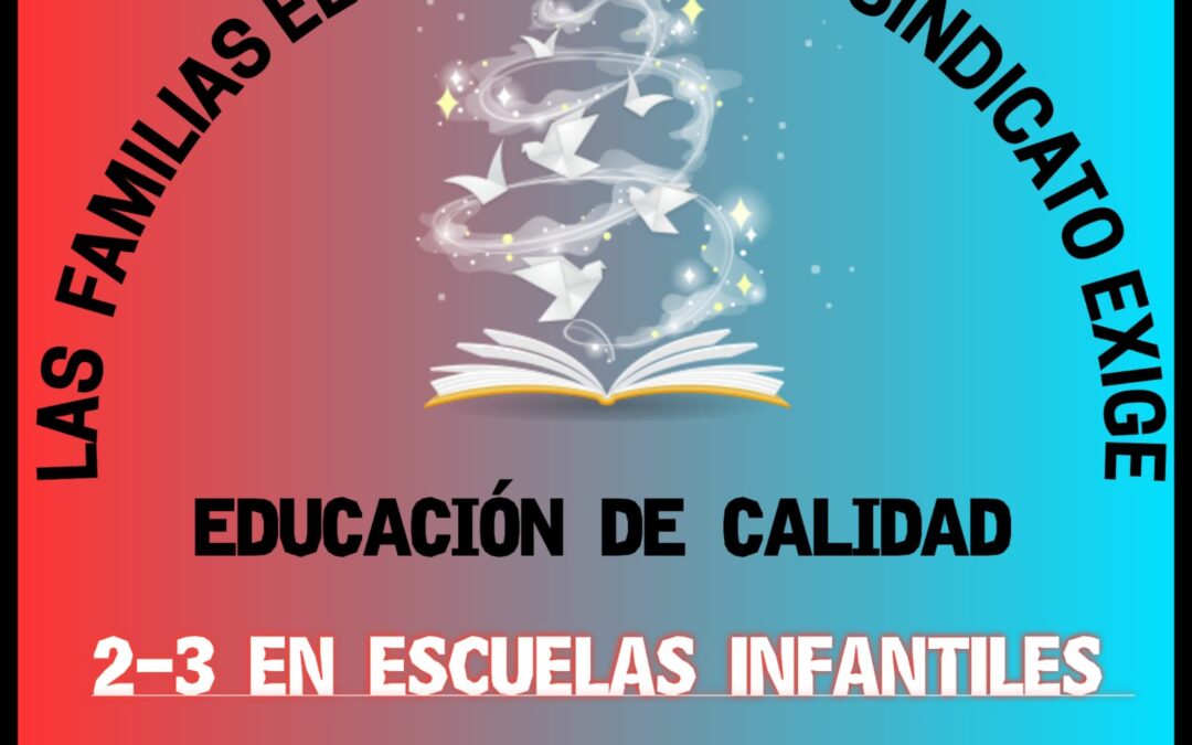 cartel de la asociación de escuelas de infantil